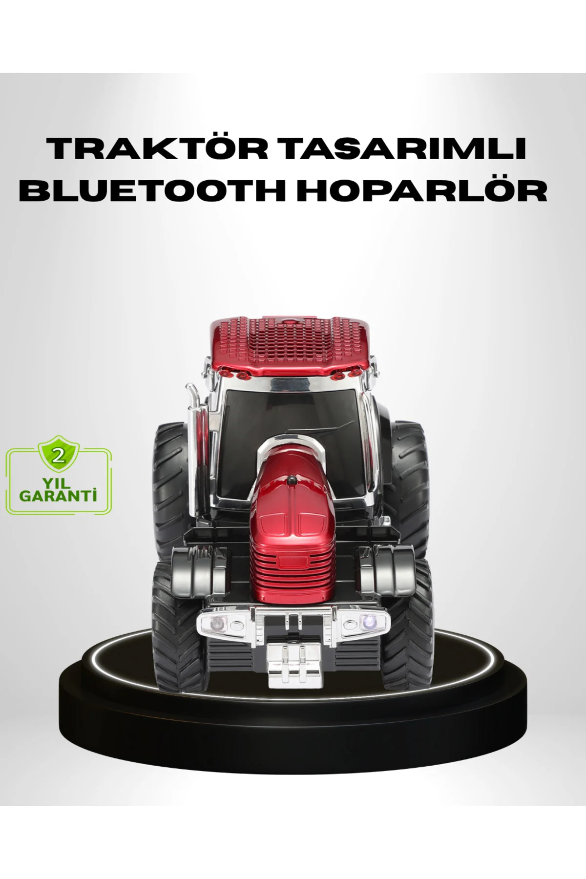 Retro Traktör Tasarımlı Kablosuz Hoparlör USB TF AUX FM Destekli