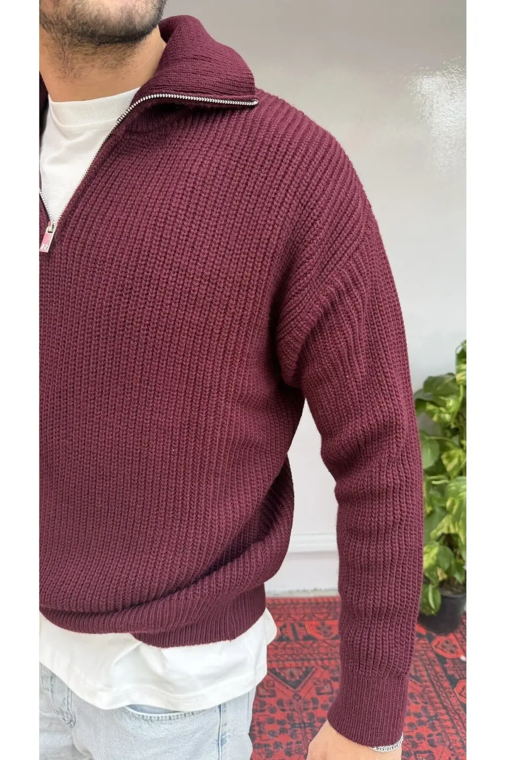 Retro Yarım Fermuar