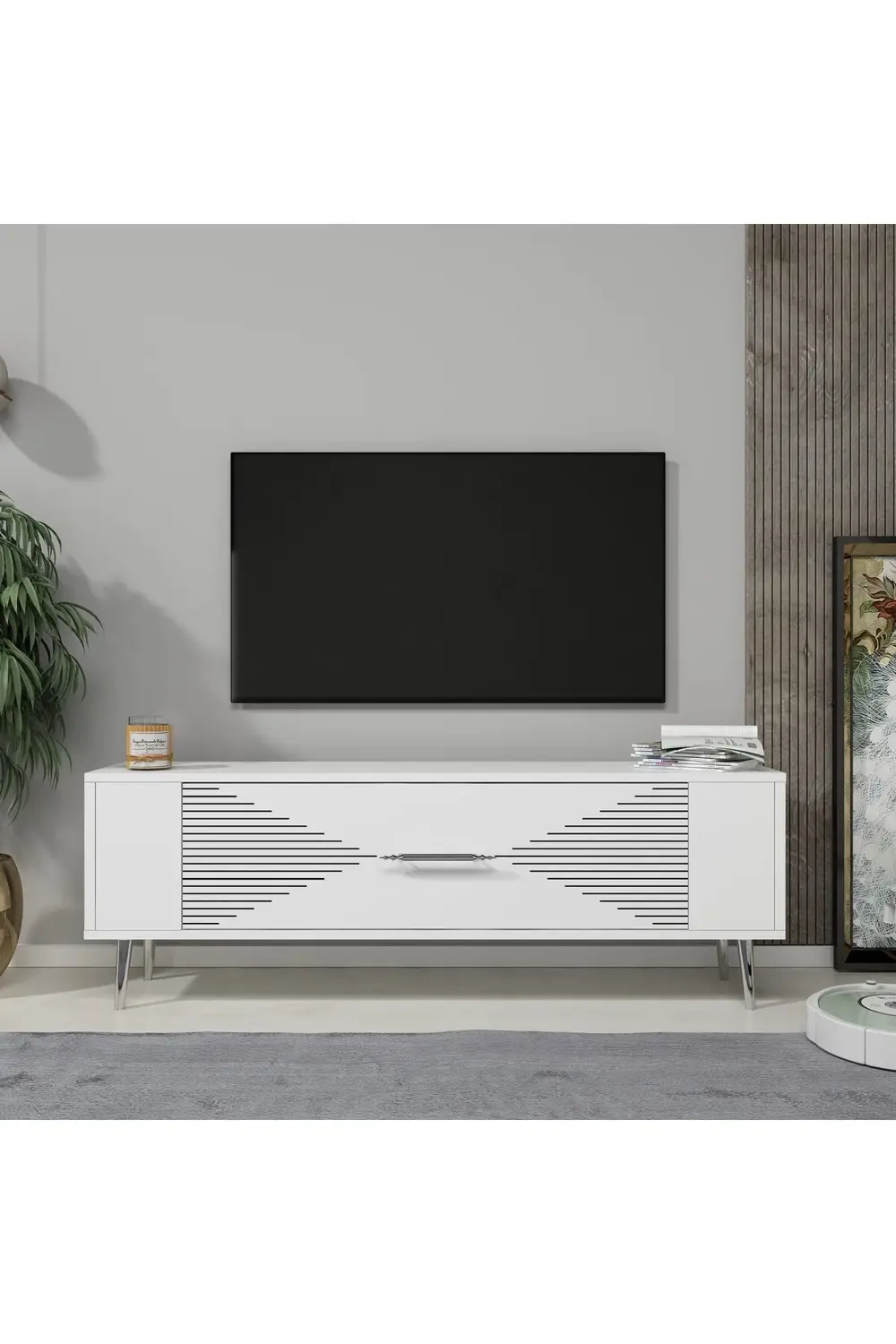 RETROL1CT  TV SEHPASI BEYAZ-GÜMÜŞ