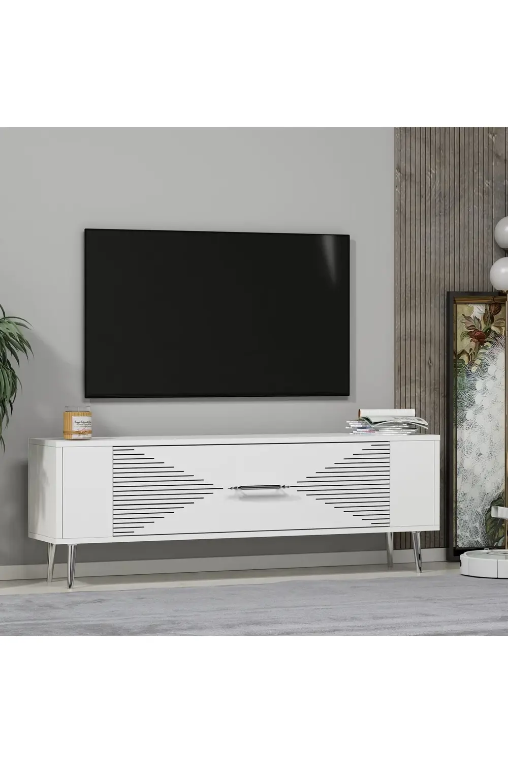 RETROL1CT  TV SEHPASI BEYAZ-GÜMÜŞ