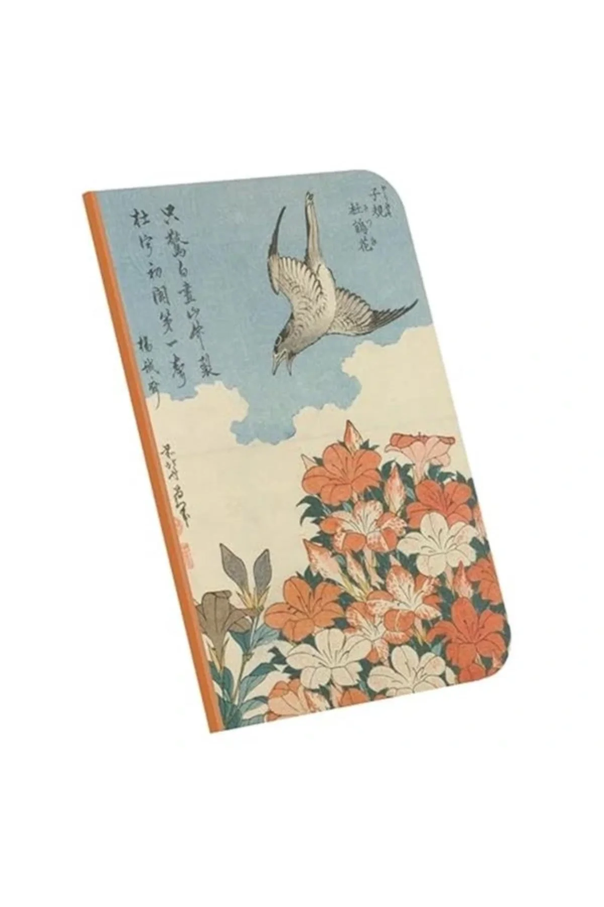 Retronote Cuckoo And Azaleas, Hokusai 1834, A4 Defter Vi, Çizgisiz, Toplam 64 Sayfa, Tel Dikiş