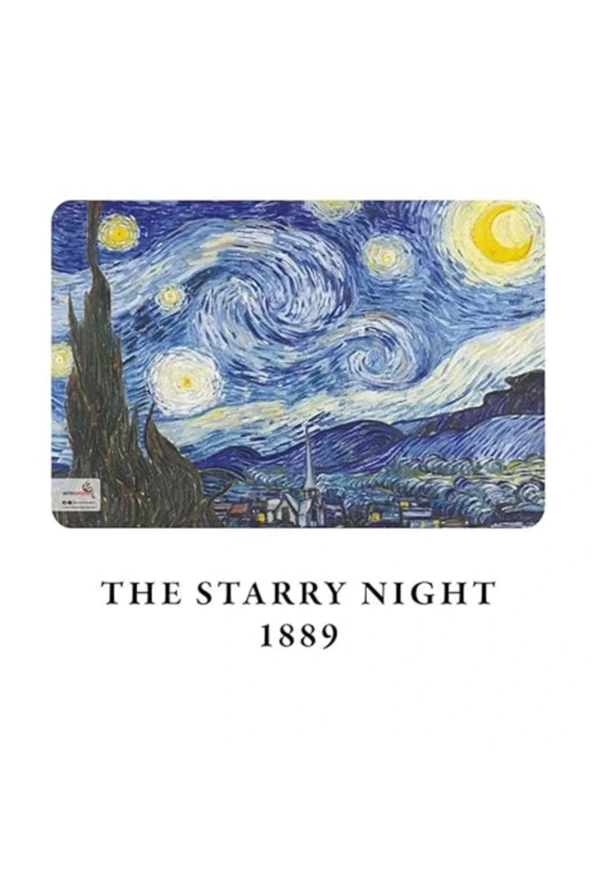 Retronote The Starry Night, Van Gogh 1889, A4 Defter I, Çizgisiz, Toplam 64 Sayfa, Tel Dikiş, Esne