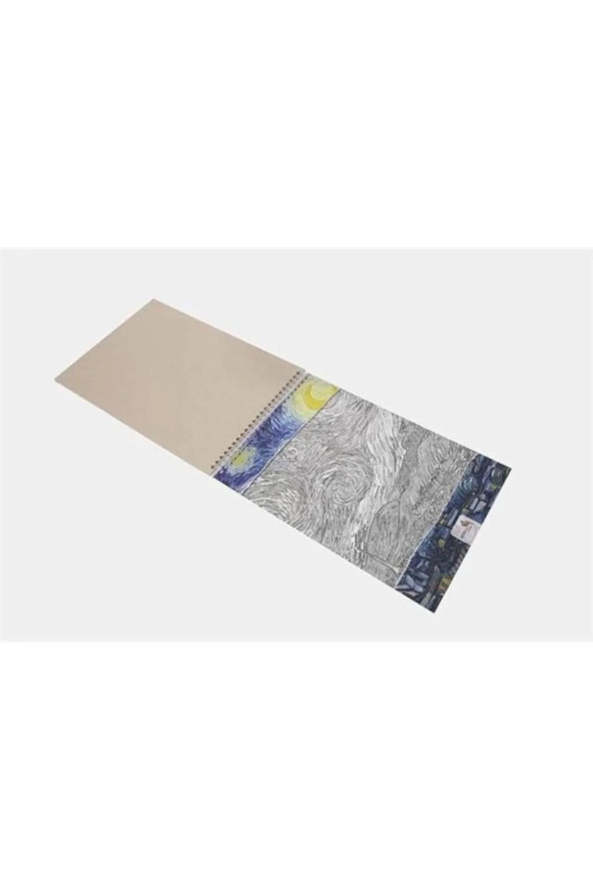 Retronote The Starry Night, Van Gogh 1889, A5 Eskiz Defter I, Çizgisiz, 100 Sayfa, 100 gram, Beyaz