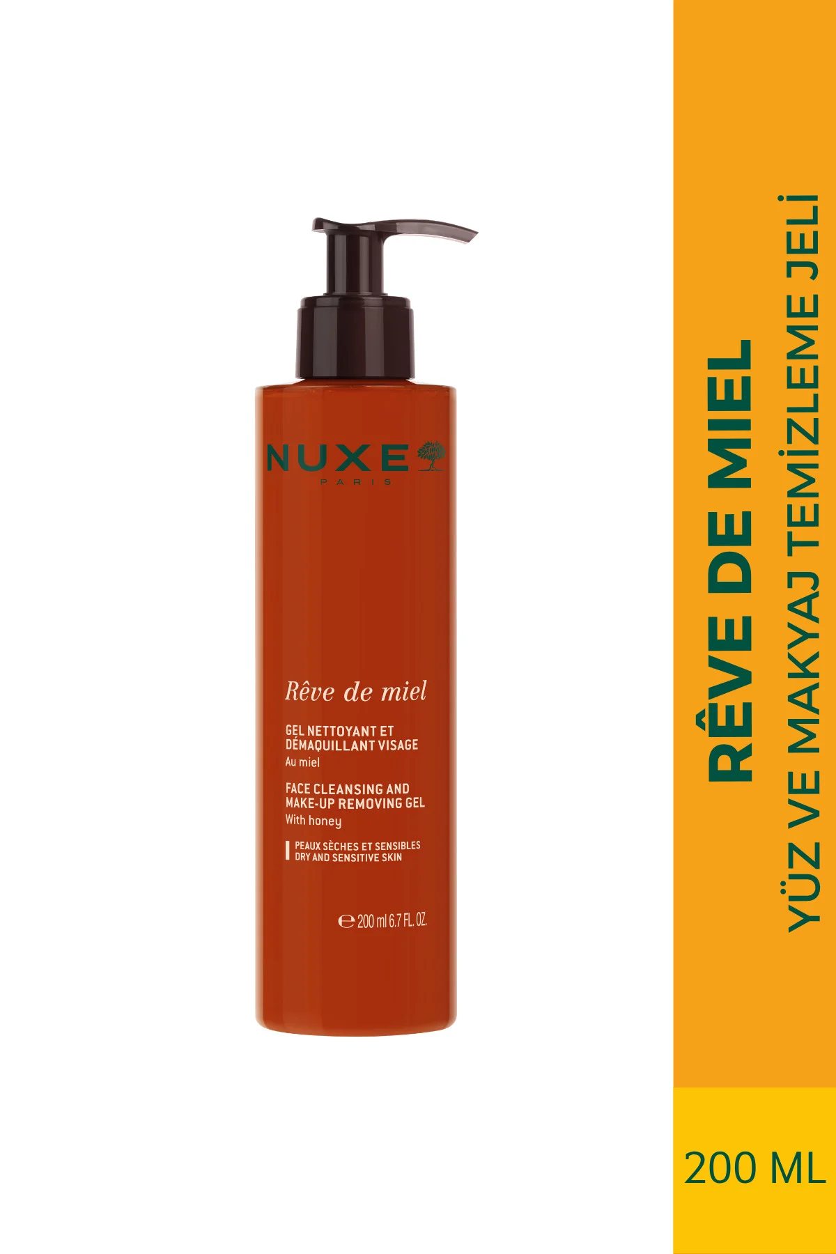 Reve de Miel Yüz ve Makyaj Temizleme Jeli 200 ML Reve de Miel Yüz ve Makyaj Temizleme Jeli 200 ML