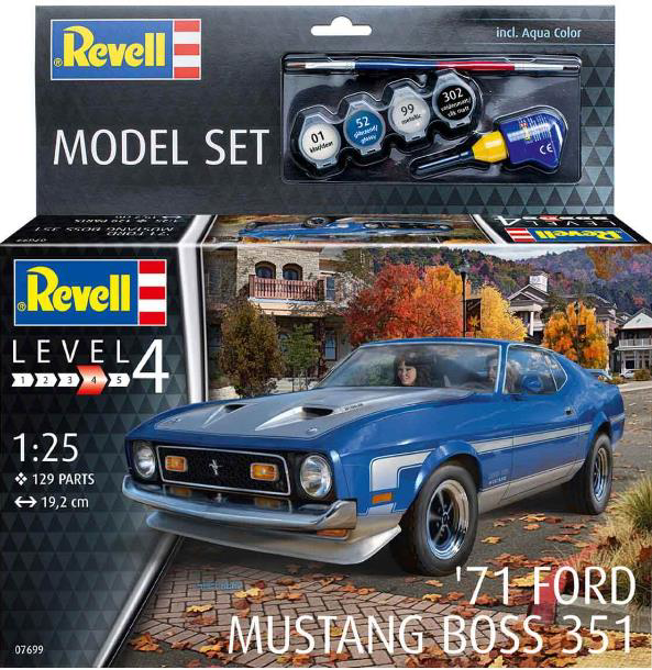 Revell Model Set 67699 1971 Ford Mustang Boss 351 Revell Model Set 67699 1971 Ford Mustang Boss 351