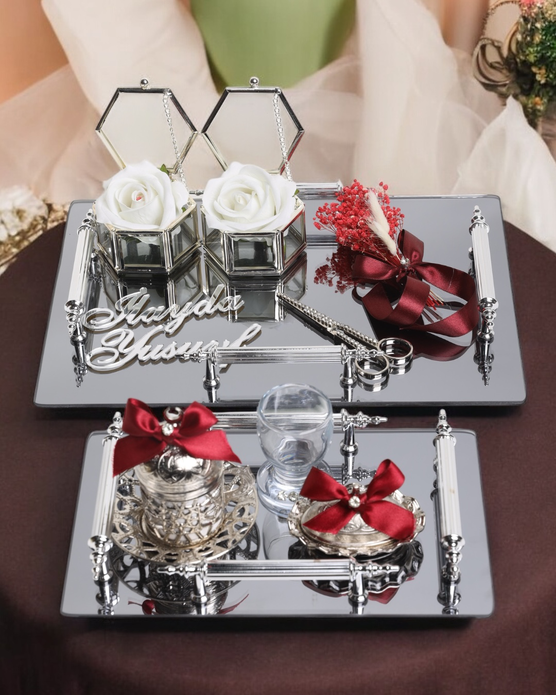 Cyzhome Reverence Gümüş Söz Tepsisi Ve Damat Tepsisi Cyzhome Reverence Gümüş Söz Tepsisi Ve Damat Tepsisi