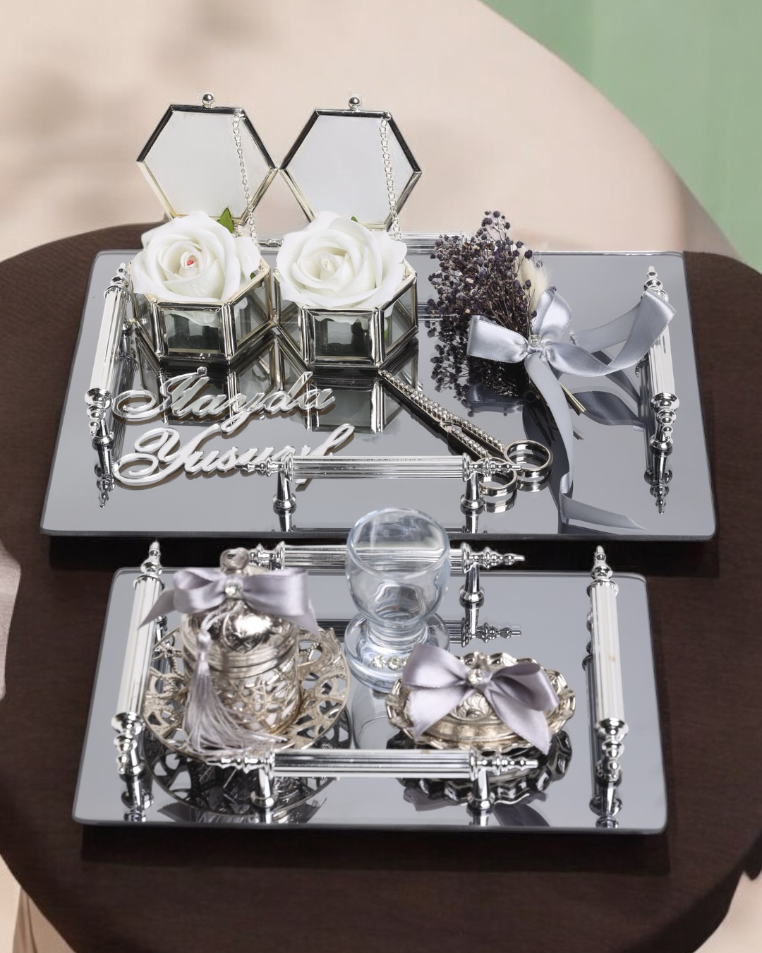 Cyzhome Reverence Gümüş Söz Tepsisi Ve Damat Tepsisi Cyzhome Reverence Gümüş Söz Tepsisi Ve Damat Tepsisi