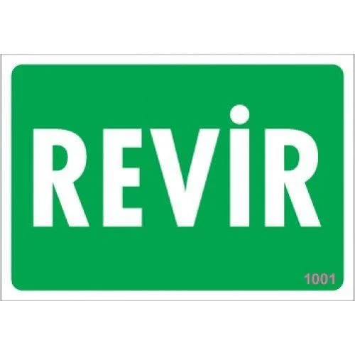 Revir Uyarı Levhası 17,5x25 KOD:1001 Fiyatı, Yorumları ve Özellikleri
