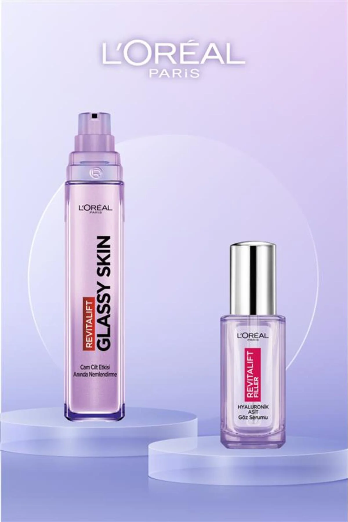 Revitalift Filler Glassy Skin Cam Cilt Görünümü Veren Krem 50 ml + Göz Serumu 20 ml Set Revitalift Filler Glassy Skin Cam Cilt Görünümü Veren Krem 50 ml + Göz Serumu 20 ml Set