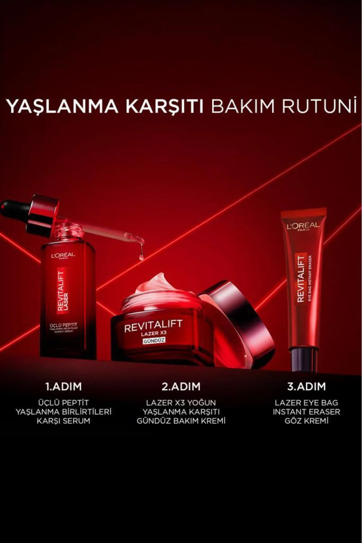 Revitalift Lazer Eyebag Göz Altı Torbalarına Karşı Göz Kremi + Yaşlanma Karşıtı Gündüz Kremi