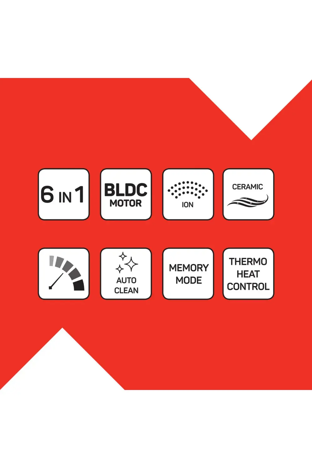 Revolution BLDC Ionic Hava Üflemeli Saç Şekillendirici 6 Farklı B