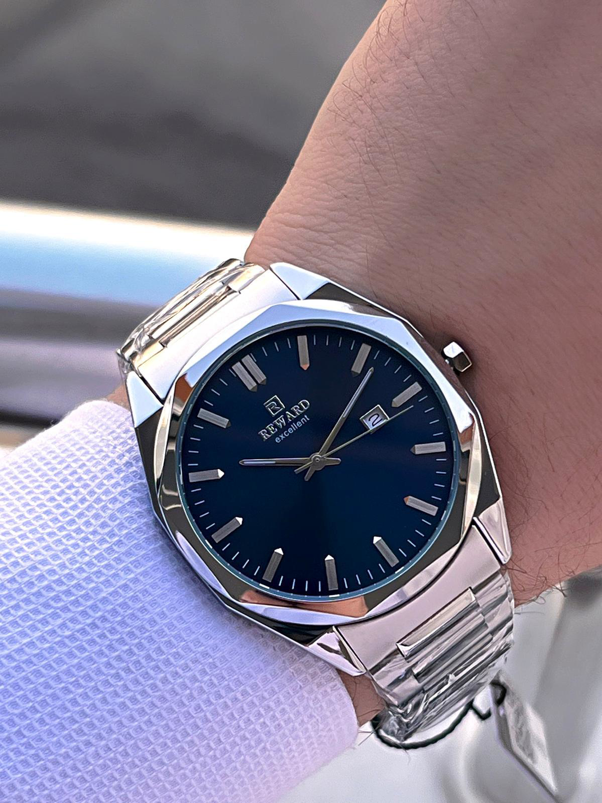 Reward Çelik Kordon 5 Atm Suya Dayanıklı Takvimli Kadran 2 Yıl Ga