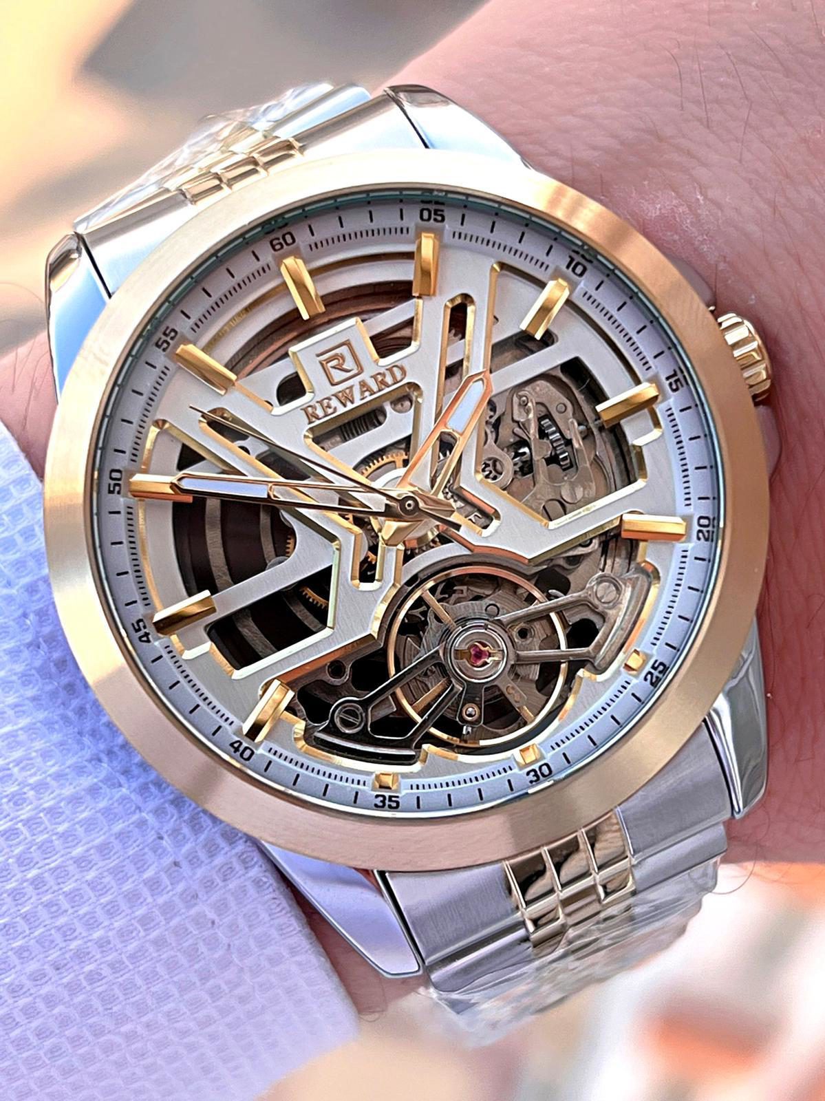 Reward Özel Tasarım Otomatik Mekanizma Çelik Kordon 5 Atm Suya Da