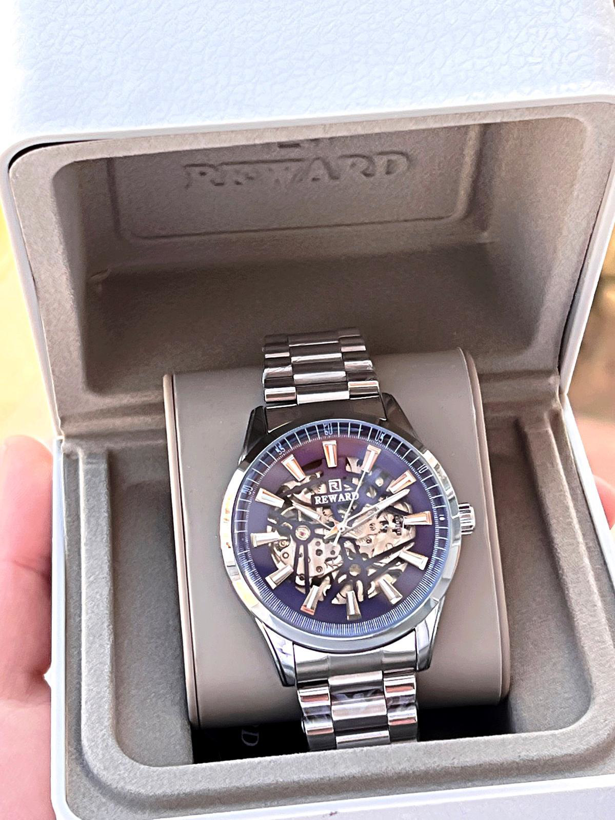 Reward Özel Tasarım Otomatik Mekanizma Çelik Kordon 5 Atm Suya Da