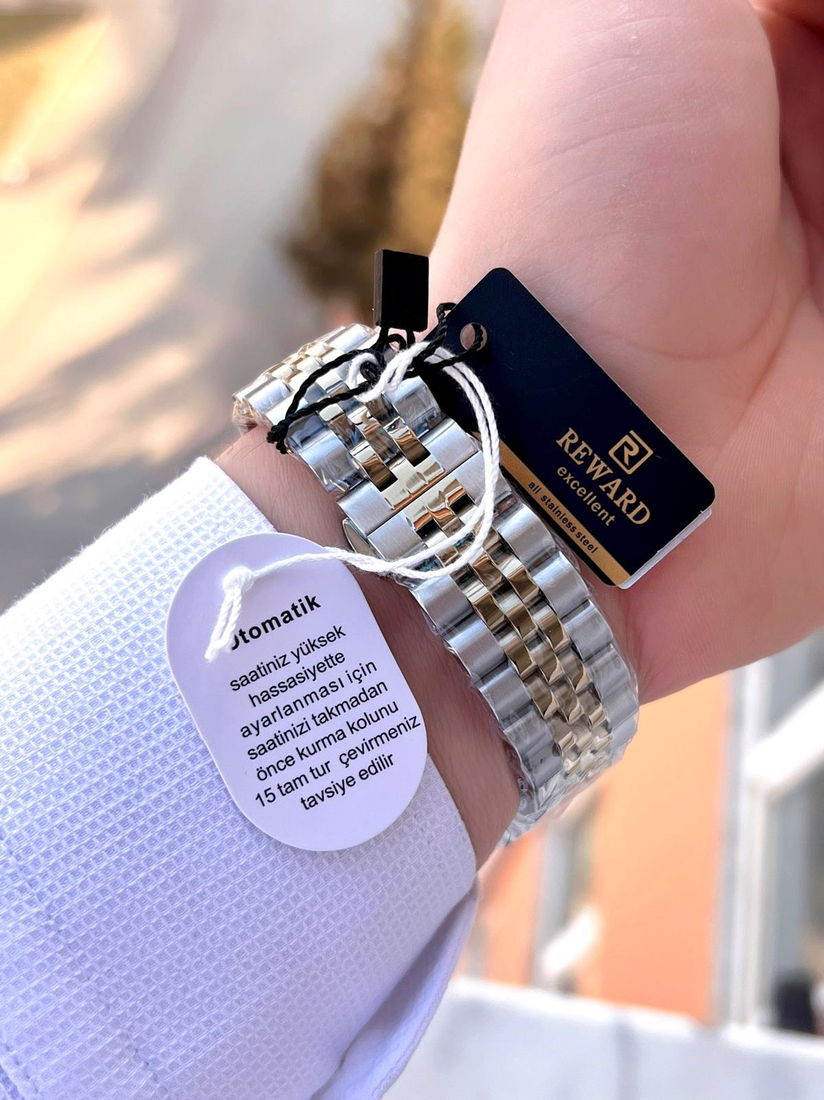 Reward Özel Tasarım Otomatik Mekanizma Çelik Kordon 5 Atm Suya Da