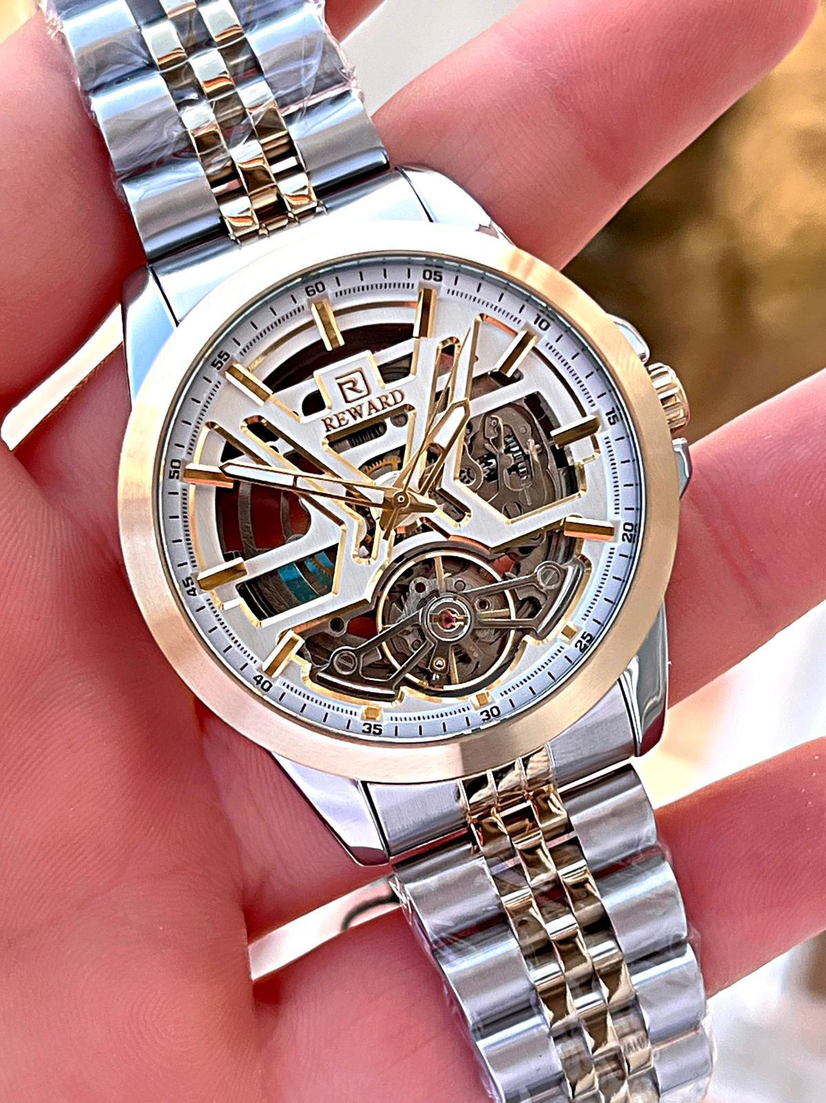 Reward Özel Tasarım Otomatik Mekanizma Çelik Kordon 5 Atm Suya Da