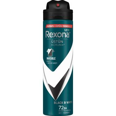 Rexona Men Deo 150 ml Invisible Black&White 72 Saat Kesintisiz Ko Rexona Men Deo 150 ml Invisible Black&White 72 Saat Kesintisiz Ko