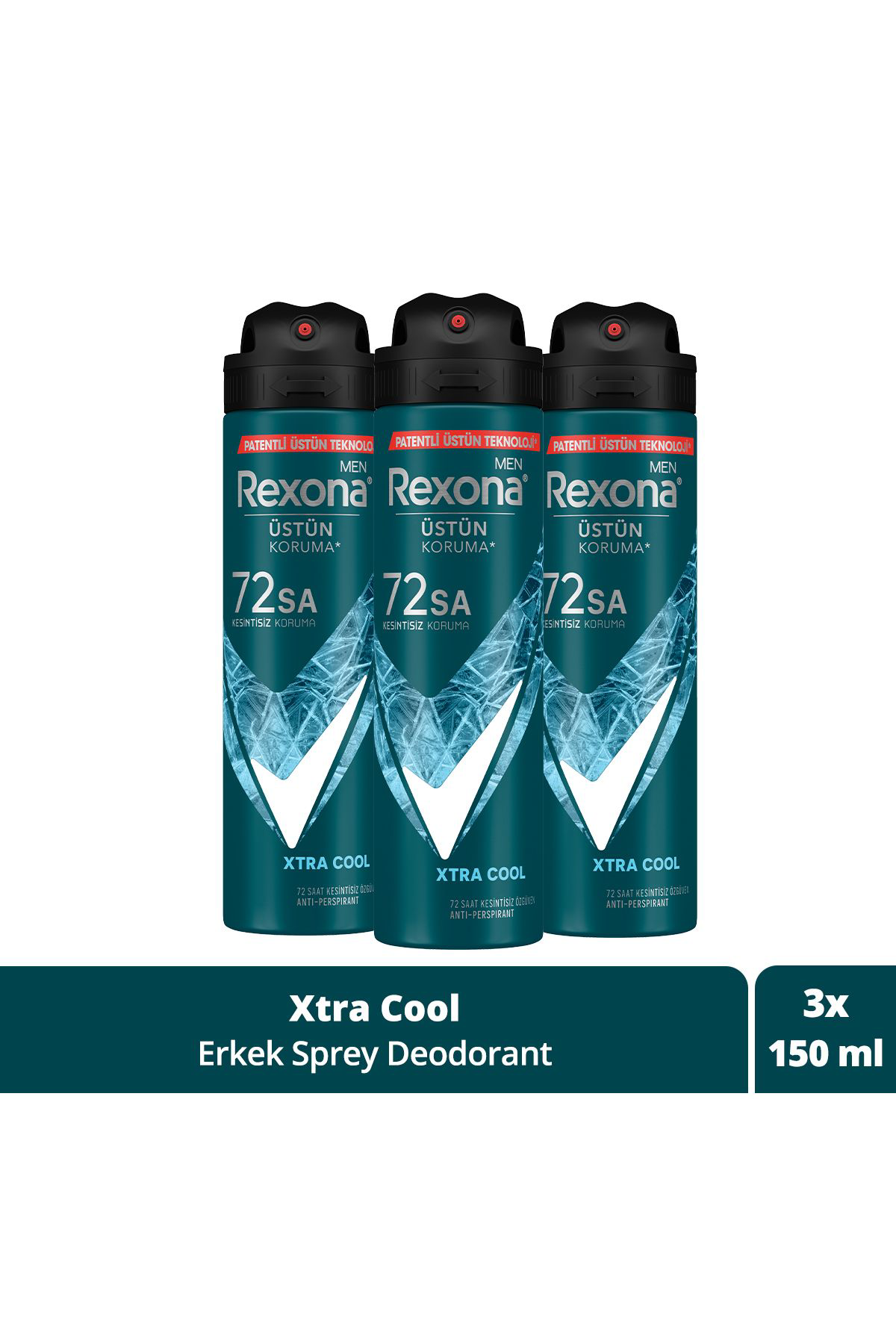 Rexona Men Erkek Sprey Deodorant Xtra Cool 72 Saat Kesintisiz Üst