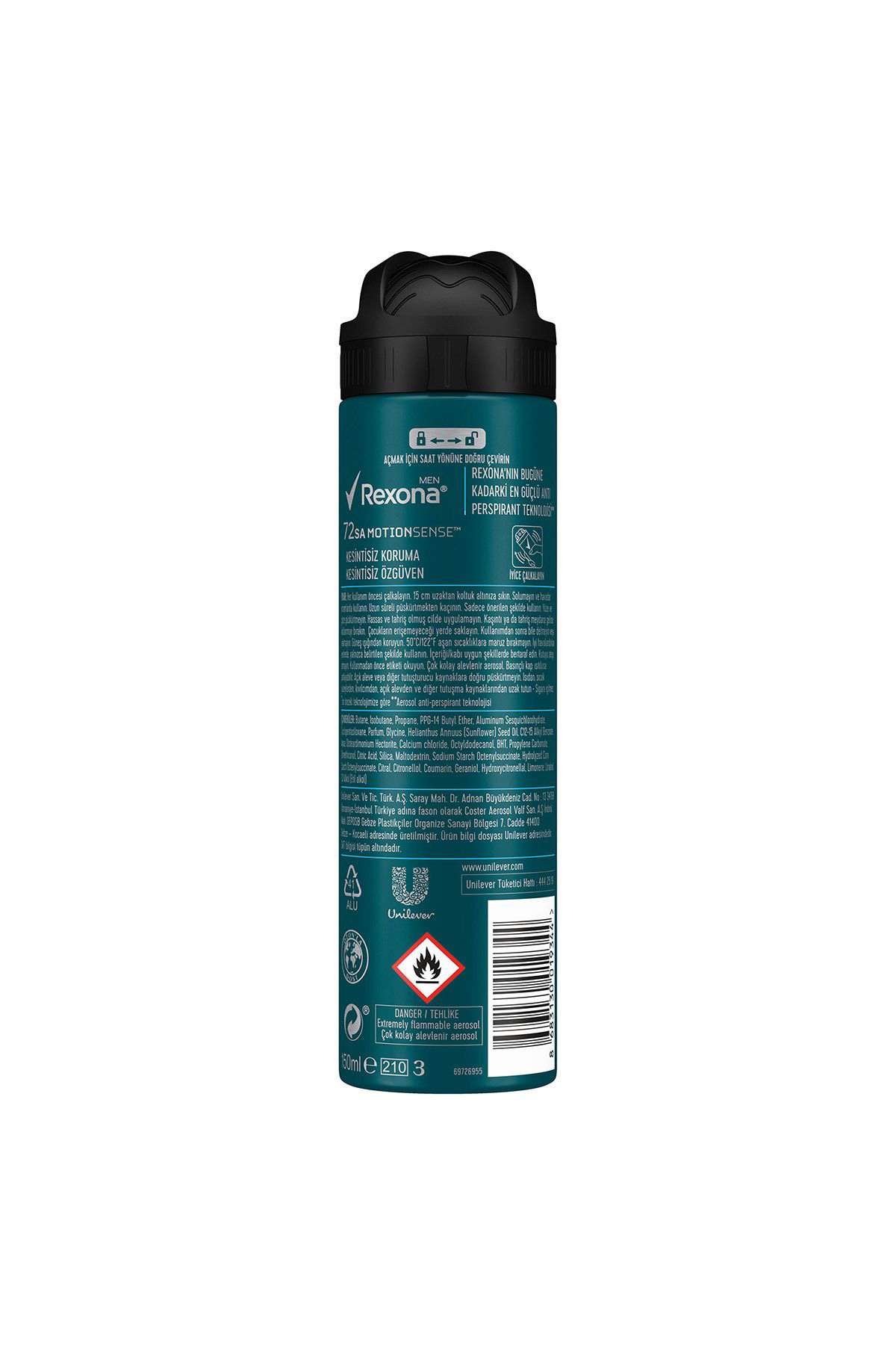 Rexona Men Erkek Sprey Deodorant Xtra Cool 72 Saat Kesintisiz Üst