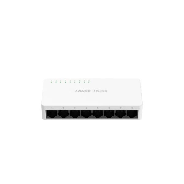 REYEE RG-ES08F 8 PORT 10/100 YONETILEMEZ DESKTOP SWITCH PLASTİK KASA