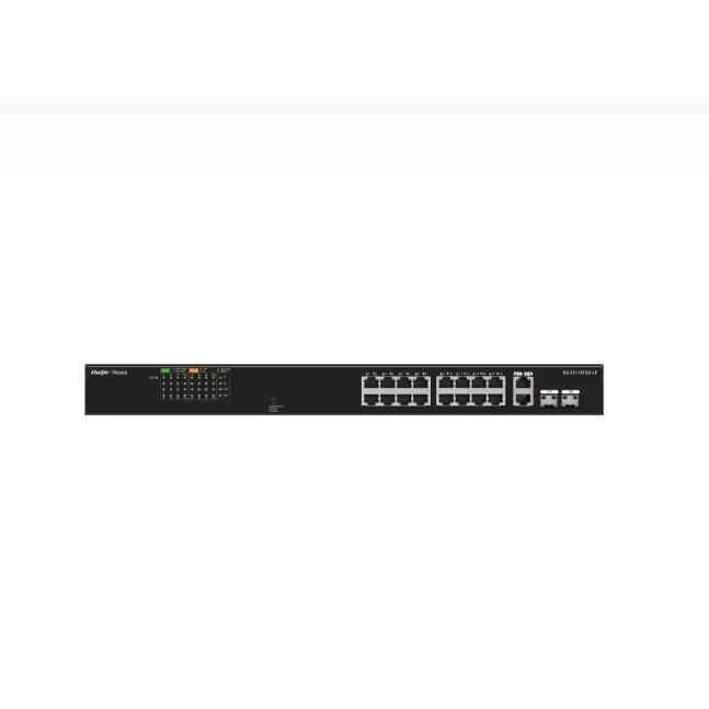 REYEE RG-ES118FGS-LP 16 PORT 10/100 16 PORT POE 2 X COMBO UPLINK 120W YONETILEMEZ RACK MOUNT SWITCH REYEE RG-ES118FGS-LP 16 PORT 10/100 16 PORT POE 2 X COMBO UPLINK 120W YONETILEMEZ RACK MOUNT SWITCH