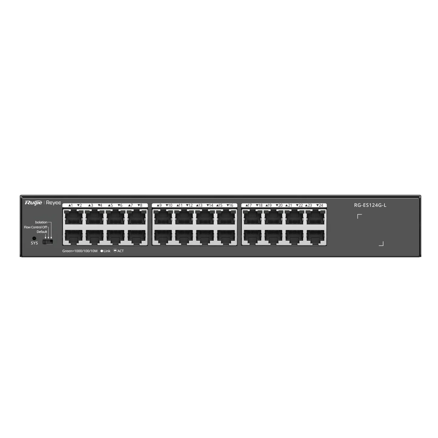 REYEE RG-ES124G-L 24 PORT 10/100/1000 YONETILEMEZ RACK MOUNT SWITCH METAL KASA REYEE RG-ES124G-L 24 PORT 10/100/1000 YONETILEMEZ RACK MOUNT SWITCH METAL KASA