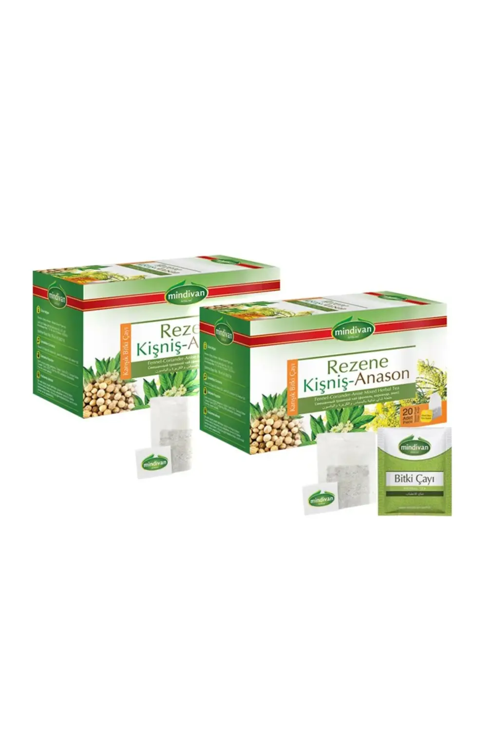 Rezene Kişniş Anason Çayı 20'li Bitki Çayı X 2 Adet