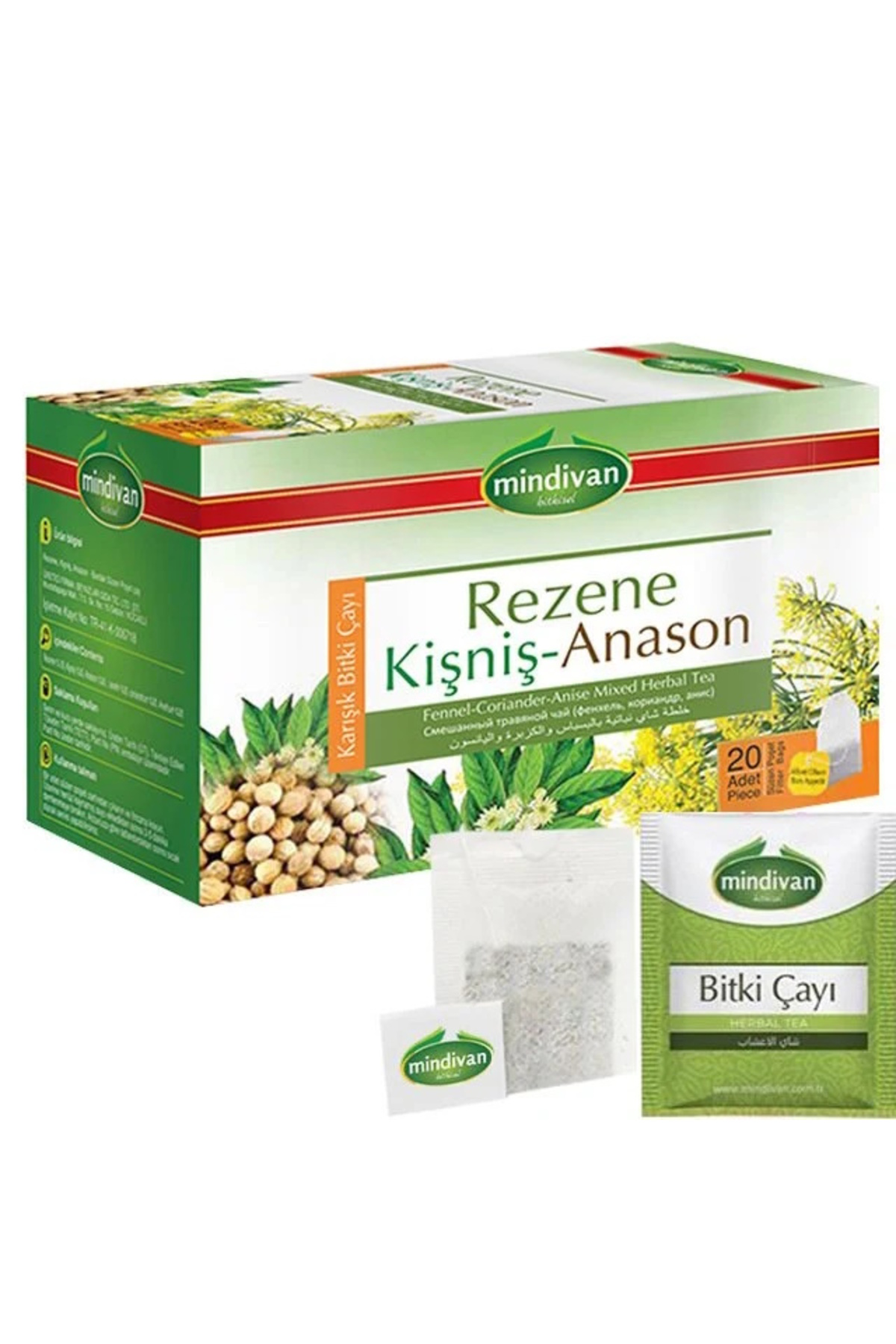 Rezene, Kişniş, Anason Karışık Bitki Çayı 1.5 gr x 20 Süzen Poşet Rezene, Kişniş, Anason Karışık Bitki Çayı 1.5 gr x 20 Süzen Poşet