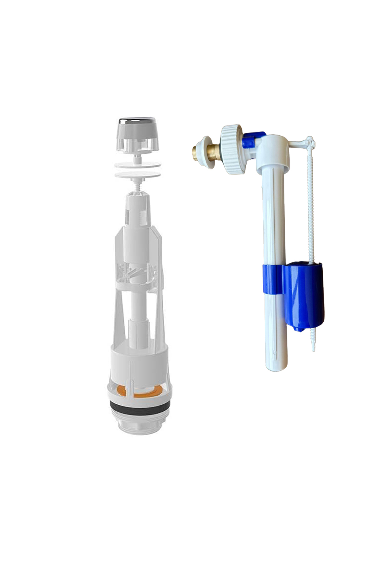 Purvien Rezervuar İç Takım Yandan Çıkışlı Pirinç Başlıklı Rezervuar İç Ta