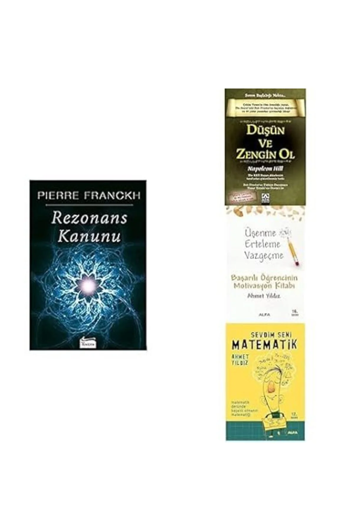 Rezonans Kanunu,Düşün Ve Zengin Ol,Üşenme Erteleme Vazgeçme:  ,Sevdim Seni Matematik:  4 KITAP SET