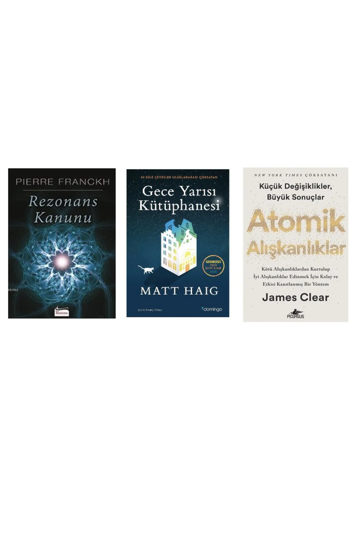 REZONANS KANUNU+GECE YARISI KUTUPHANESI+ATOMIK ALISKANLIKLAR= 3 SET