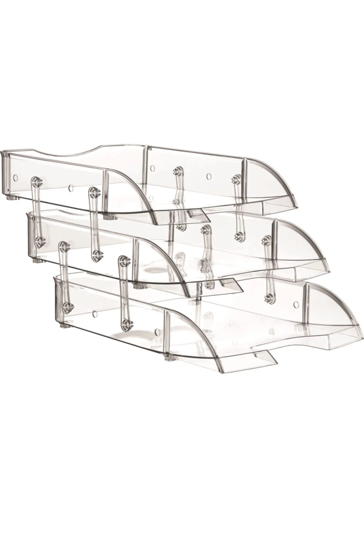 Rf 603 3'lü Hareketli Evrak Rafı Şeffaf