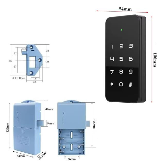 RFID Ve Tuş Panelli Dijital Elektronik Kapı Dolap Kilidi (2&amp;a