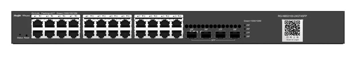 RG-NBS3100-24GT4SFP 24XGE-4XGE/SFP YÖNETİLEBİLİR F.GİGABİT NETWORK SWİTCH