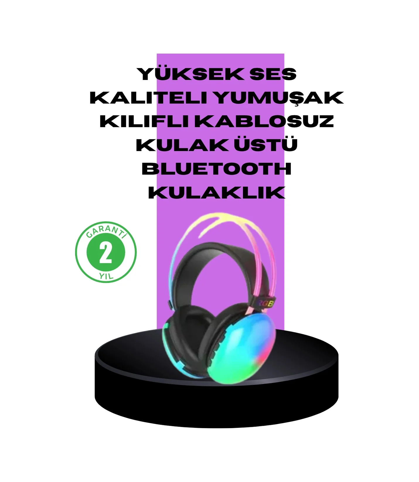 Rgb Aydınlatmalı Kablosuz Bluetooth Kulaklığı