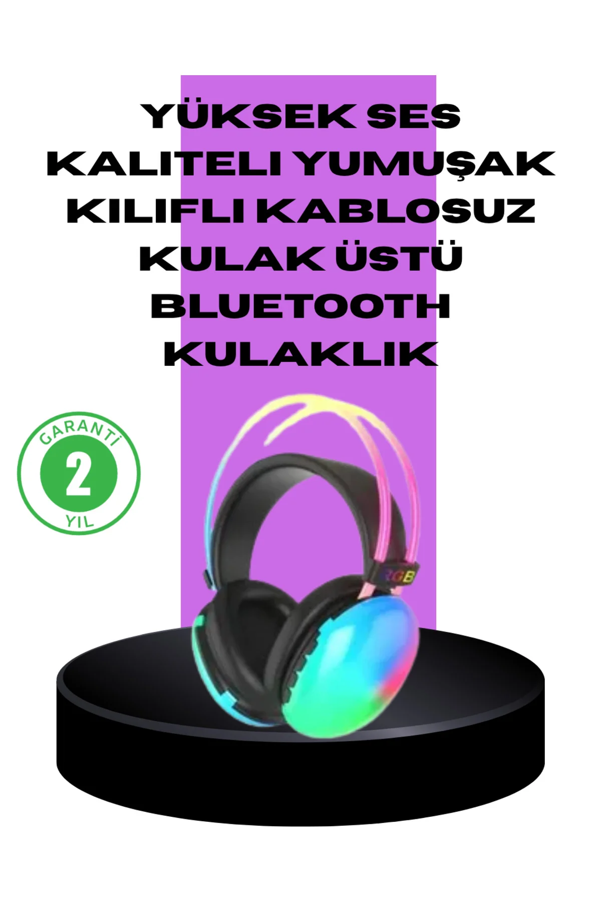 Rgb Aydınlatmalı Kablosuz Bluetooth Kulaklığı