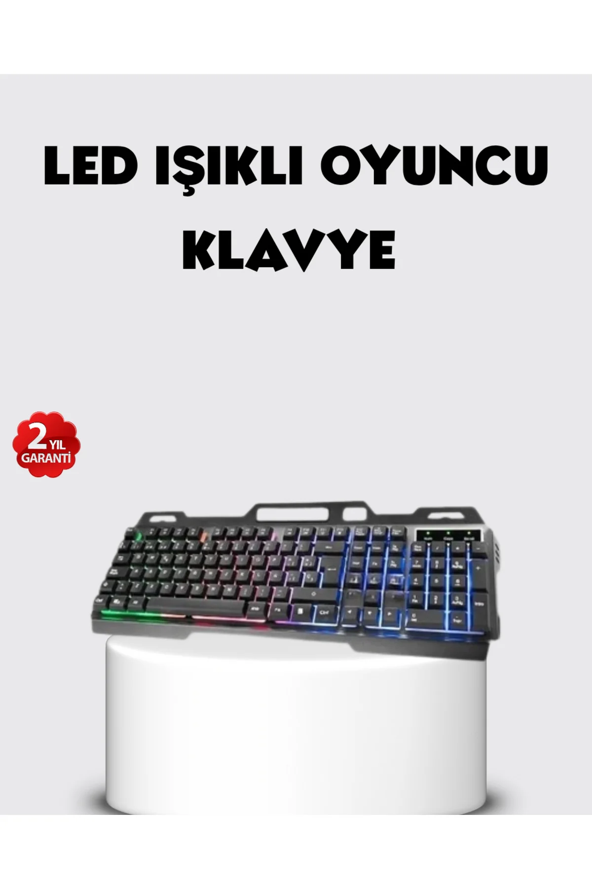 RGB Aydınlatmalı Klavye Mouse Seti – USB Bağlantılı, Türkçe Q, Ay