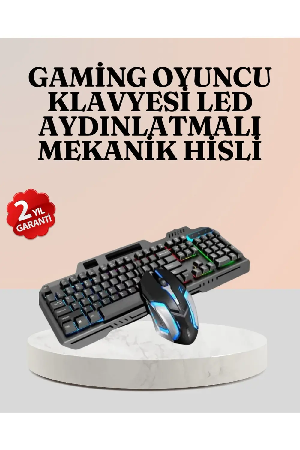 RGB Aydınlatmalı Oyuncu Klavye Mouse – Mekanik Hissiyat, Maksimum