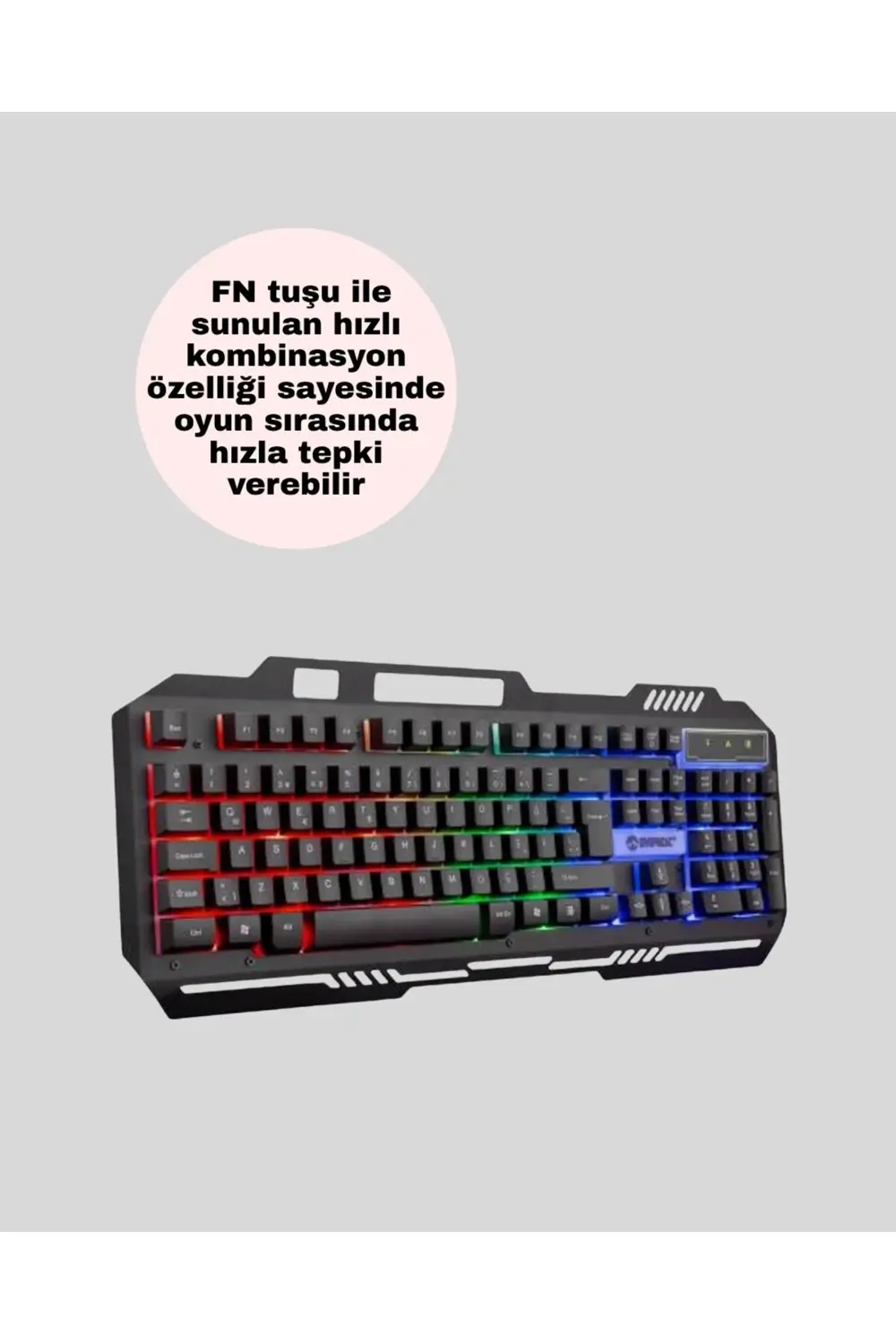 RGB Aydınlatmalı Oyuncu Klavye Mouse – Mekanik Hissiyat Maksimum