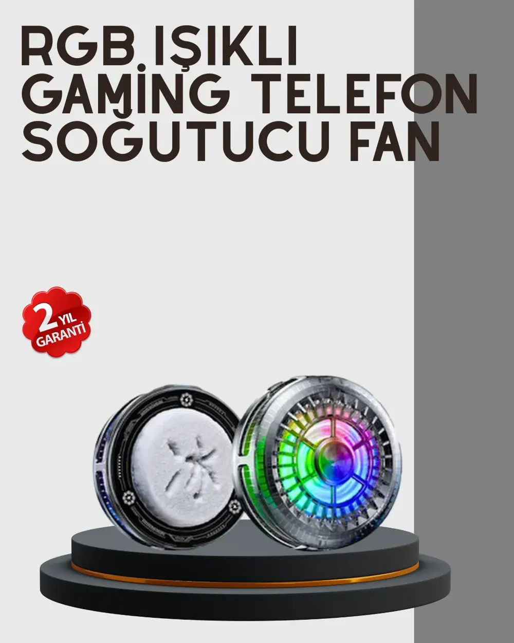 RGB Gaming Telefon Fanı Sessiz Soğutucu Tüm Akıllı Telefonlara Uy