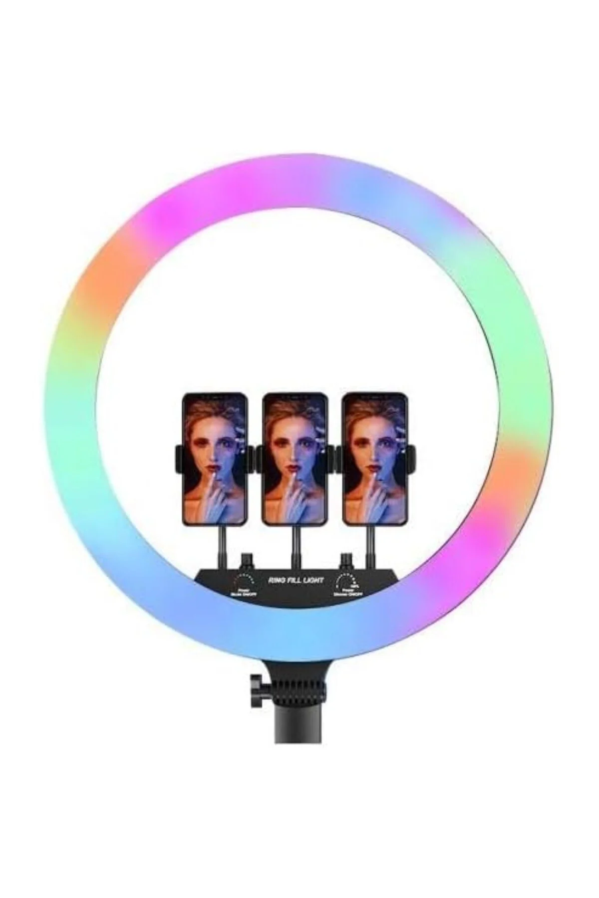 RGB HALKA LED MJ18 18 İnç Kumandalı RGB Halka Led Işık Profesyone