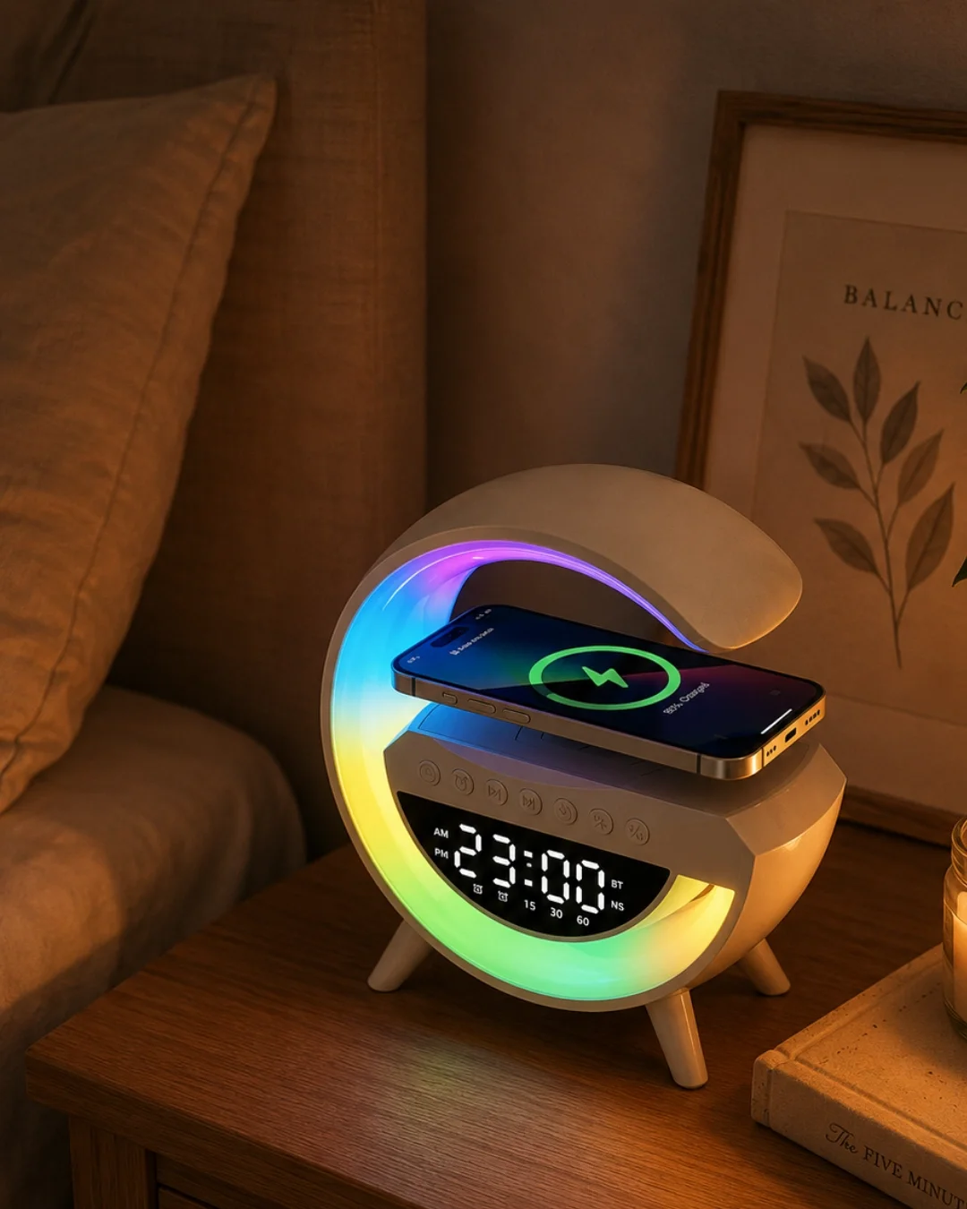 RGB Işıklı Bluetooth Hoparlör TF Kart ve FM Destekli Kablosuz Ses