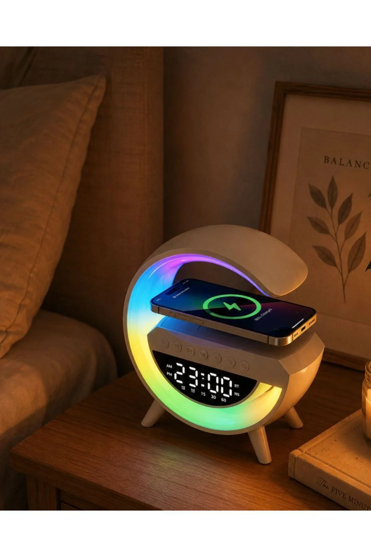 Rgb Işıklı Bluetooth Hoparlör Tf Kart Ve Fm Destekli Kablosuz Ses