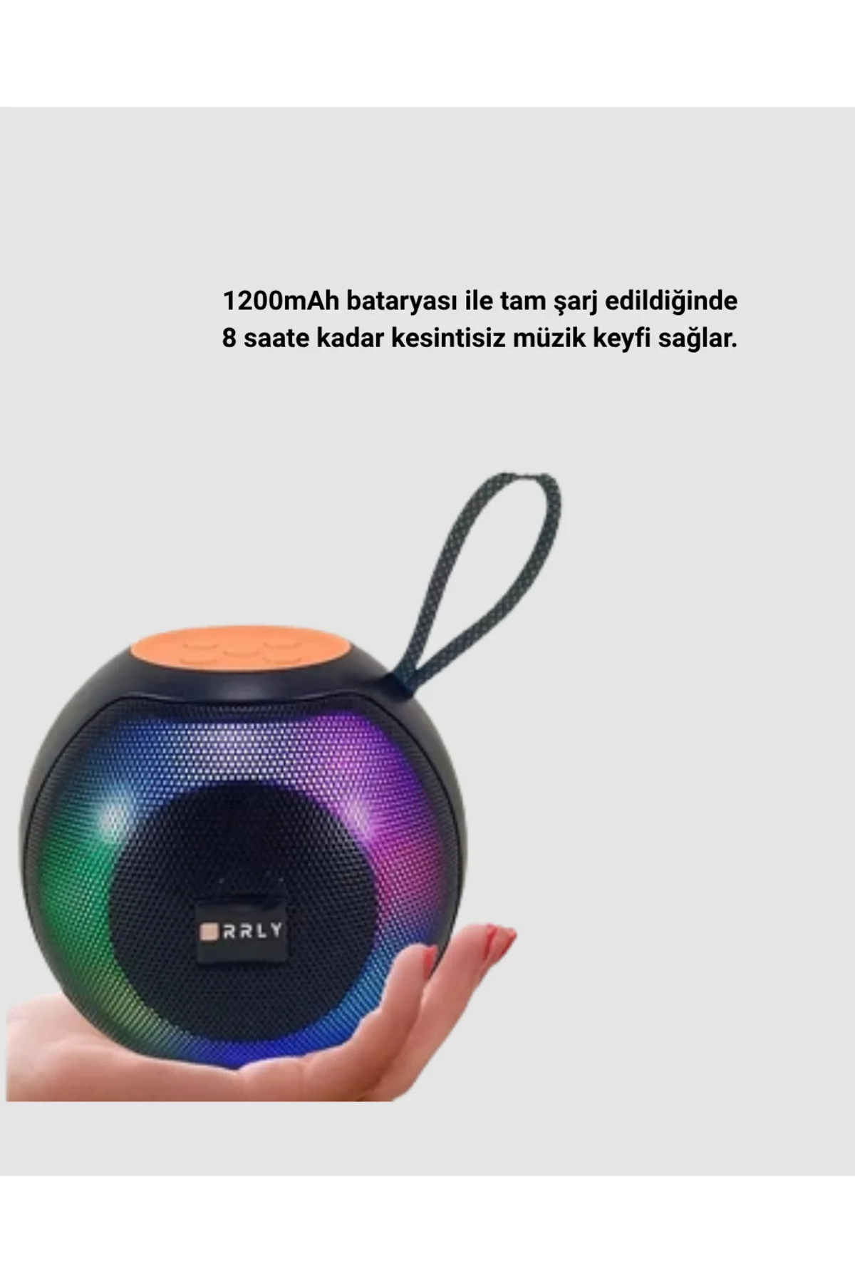 RGB Işıklı Bluetooth Hoparlör – 360° Stereo Ses ve 8 Saat Çalma Süresi