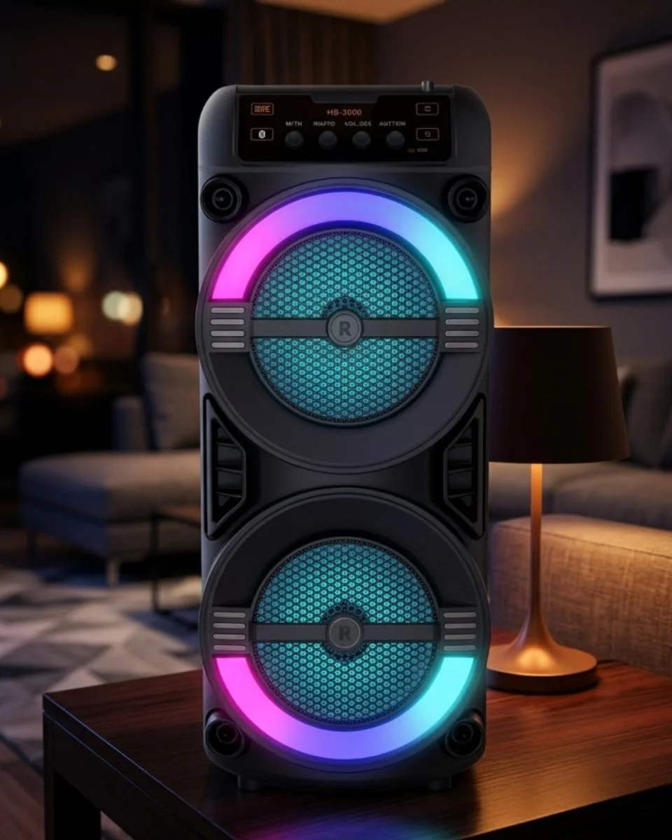 RGB Işıklı Bluetooth Hoparlör - Kablosuz Taşınabilir Stereo Speaker