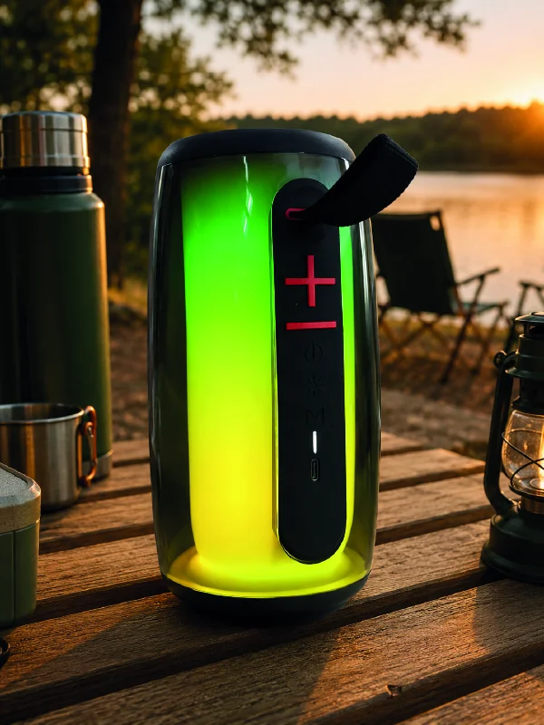 RGB Işıklı Bluetooth Hoparlör Güçlü Ses Type-C Şarjlı Taşınabilir Kablosuz Speaker