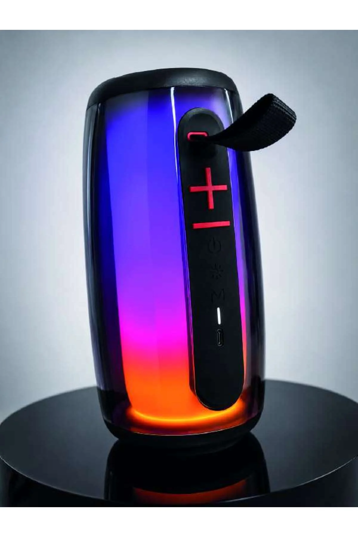 RGB Işıklı Bluetooth Hoparlör Güçlü Ses Type-C Şarjlı Taşınabilir Kablosuz Speaker - Görsel 3