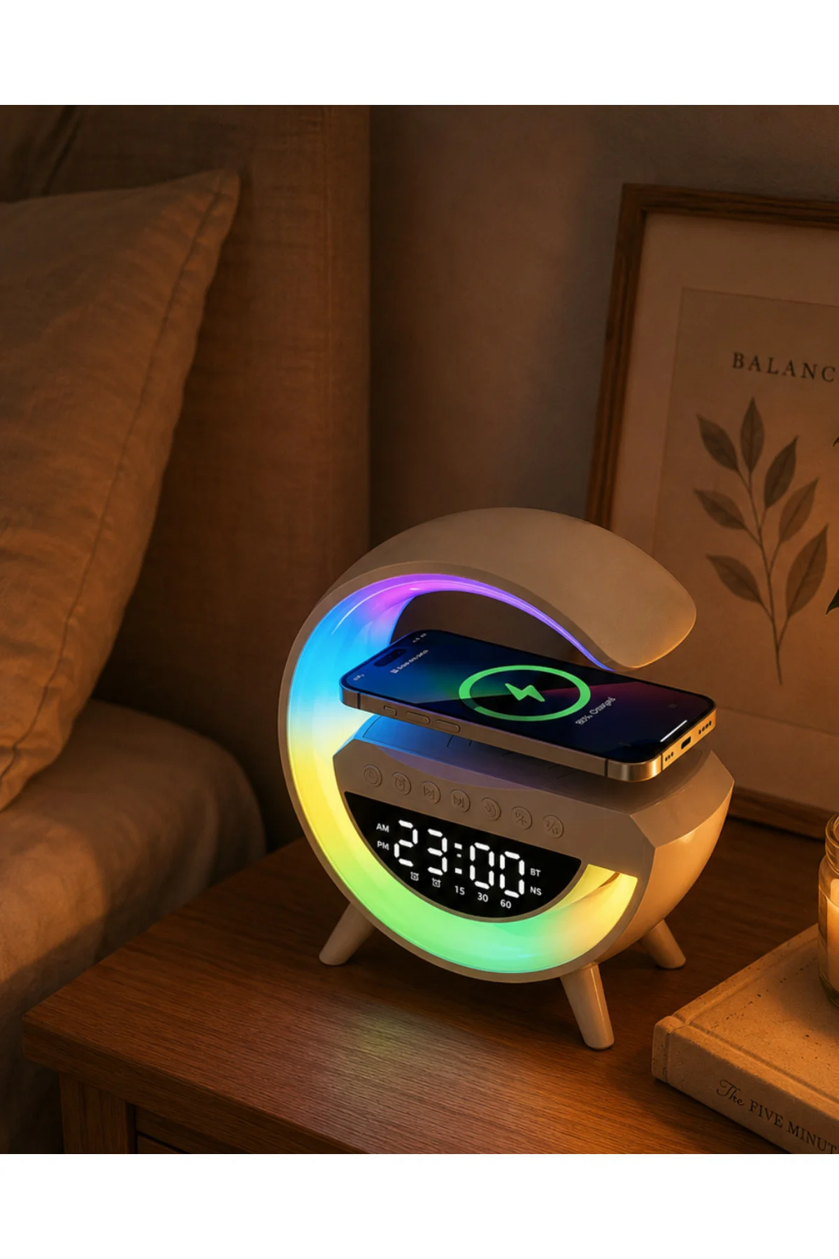 RGB Işıklı Bluetooth Hoparlör TF Kart ve FM Destekli Kablosuz Ses