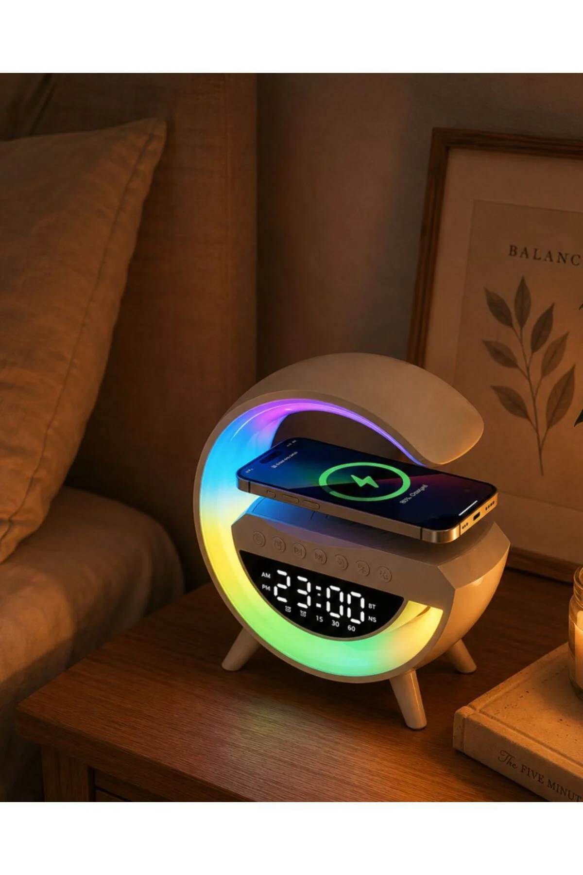 RGB Işıklı Bluetooth Hoparlör TF Kart ve FM Destekli Kablosuz Ses