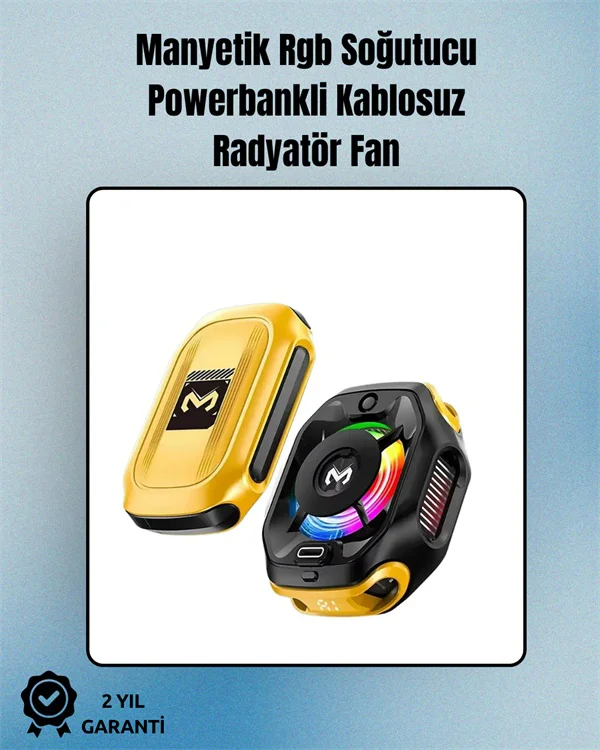 Rgb Işıklı Girdap Fanlı Mobil Soğutucu Manyetik Montaj Type-c Girişli Diğer
